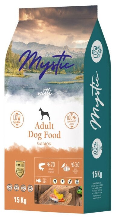 Mystic Adult Dog Food Salmon сухой корм для собак с лососем - 15 кг