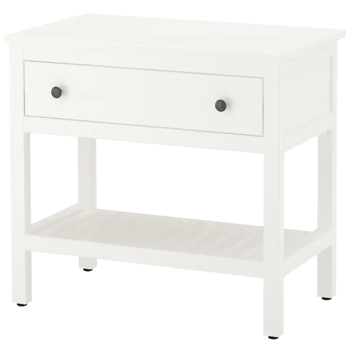 фото Hemnes хемнэс открытый шкаф для раковины,1 ящик, белый82x48x76 см ikea