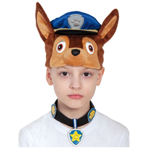фото Карнавальная шапка щенячий патруль, гончик чейз, 1 шт. карнавалoff