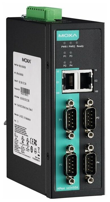 NPort IA5450A 4-портовый усовершенствованный преобразователь