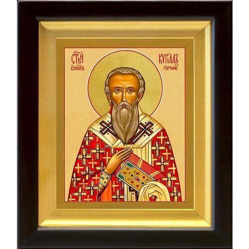 Священномученик Кирилл Гортинский, икона в киоте 14,5*16,5 см икона кирилл гортинский размер 19 х 26 см