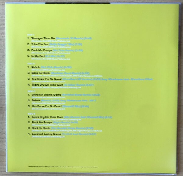 Виниловая пластинка Winehouse Amy - Remixes (rsd Lim. ed, col Vinyl) (2lp)