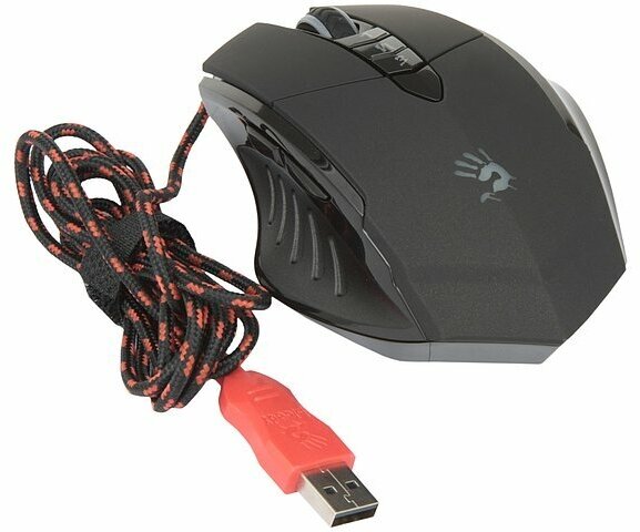 Оптическая мышь A4Tech Оптическая мышь A4Tech Bloody V7, 7кн.+скр, черный (USB) (ret)