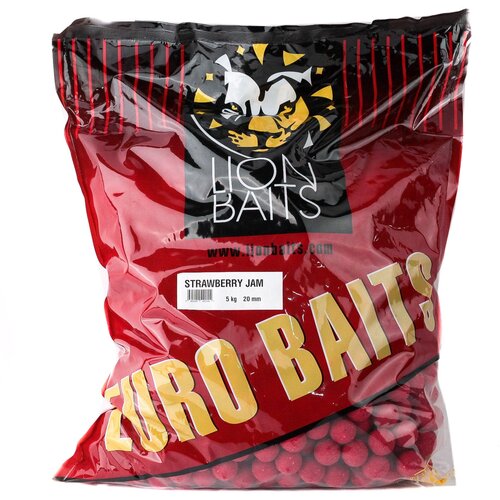 LION BAITS бойлы тонущие EURO BAITS 20 мм Клубничный Джем (Strawberry Jam) 5 кг