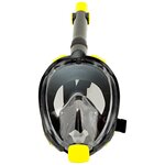Полнолицевая маска для плавания (снорклинга) SARGAN Галактика Премиум цвет черный/желтый (L/XL) - изображение