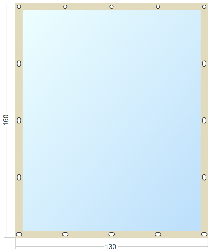 Мягкое окно Софтокна 130х160 см, Прозрачная пленка 0,7мм, Французский замок, Бежевая окантовка, Комплект для установки - фотография № 3