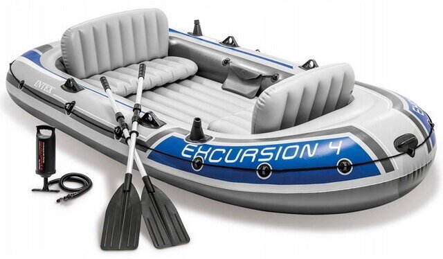 INTEX Надувная лодка Excursion-4-Set четырехместная 315*165*43 см + насос и весла 68324