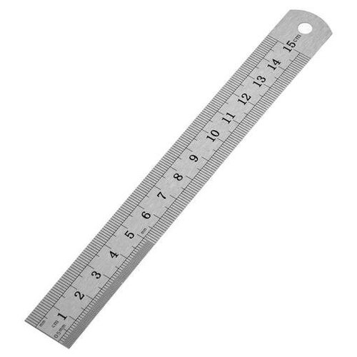 TUNDRA Линейка измерительная TUNDRA, металлическая, шкала вытравлена, 150 мм 1 шт линейка deli 20 см прозрачный точный измерительный инструмент 6220