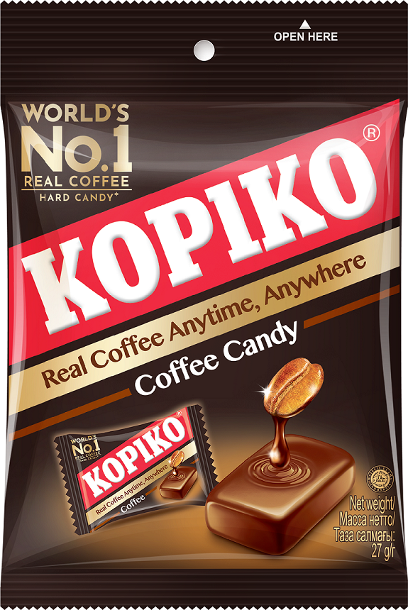 Кофейные леденцы Kopiko Coffee Candy, 12 пакетов по 27 г - фотография № 1