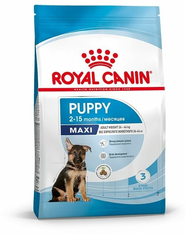 Корм сухой ROYAL CANIN MAXI PUPPY корм для щенков с 2 до 15 месяцевк 3 кг х 2 шт