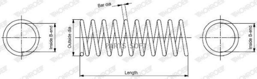 MONROE Пружина передняя