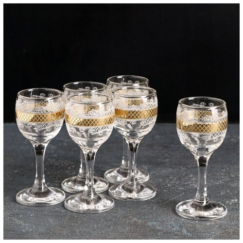 фото Набор рюмок 60 мл"винтаж", 6 шт гусь-хрустальный стекольный завод 3565475 . yandex market