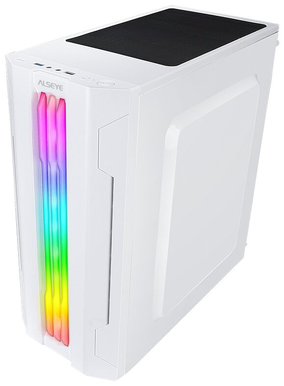 Корпус ATX ALSEYE Auro 3.0-W RGB, BOX, Без блока питания