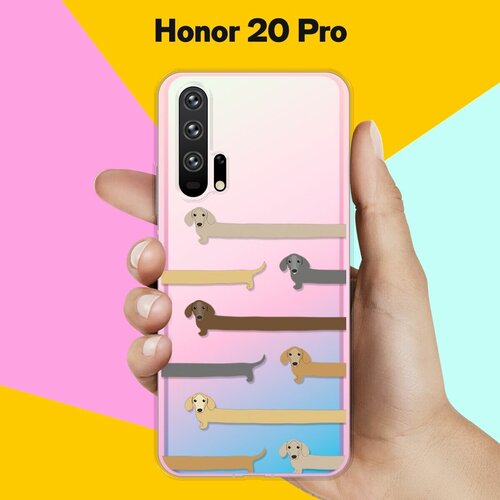 силиконовый чехол love таксы на honor 20 pro Силиконовый чехол Длинные Таксы на Honor 20 Pro