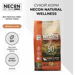 Necon Natural Wellness Adult Mini корм для взрослых собак малых пород, свинина и рис 2 кг - изображение