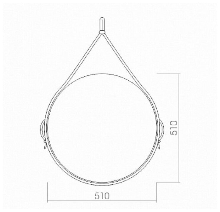 Зеркало Doratiz Джек D51 с ремнем из натуральной кожи, коричневый - фото №11