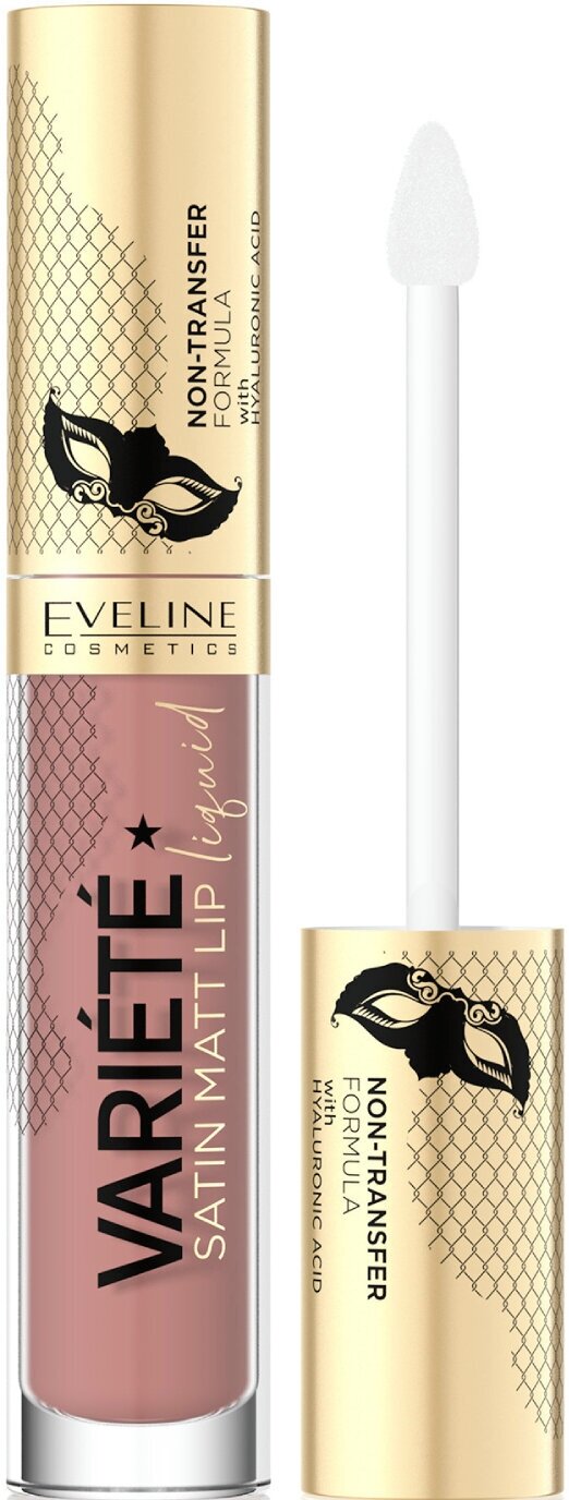 EVELINE Жидкая матовая губная помада Variete Perfect Matte Lip Ink, 4,5 мл, 10 Creme Brulee