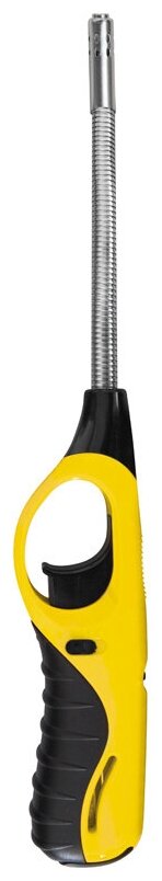 Зажигалка газовая BBQ ECOS 88С-Y, с газом, с защитой от ветра, желтая с черным - фотография № 3
