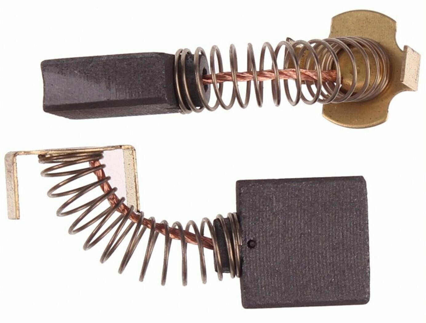 Щетки угольные 7*17*17мм(2шт) пружина, пятак-уши Интерскол УШМ-2000Wt, ДП-2000Wt — фото 1