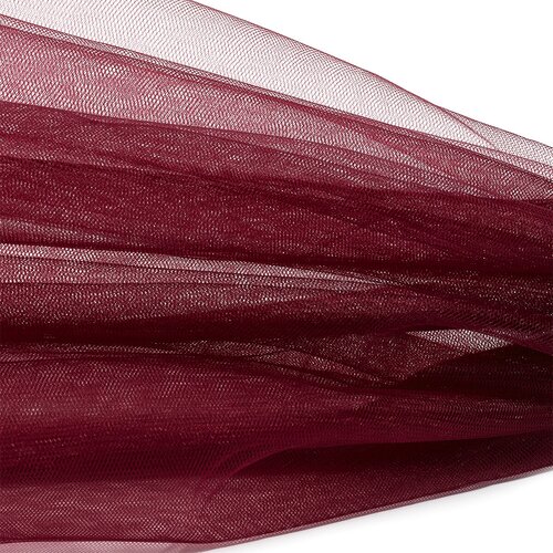 Еврофатин мягкий матовый Hayal Tulle арт. HT. S шир.300см, 100% полиэстер цв.55 уп.50м - бордовый