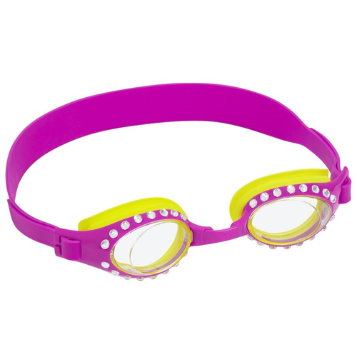 Очки для плавания Bestway 21110 Sparkle 'n Shine Goggles 3+, розовый/желтый.