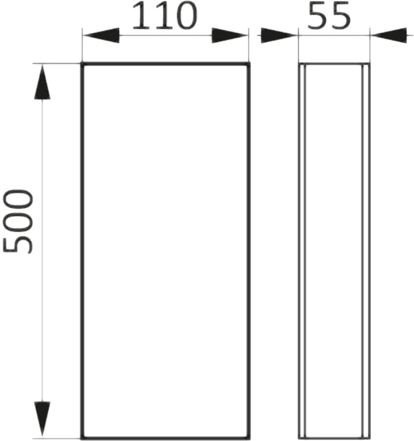 Плоский прямоугольный канал-воздуховод ERA 511ВП, 110х55 мм длина 500 - фотография № 12