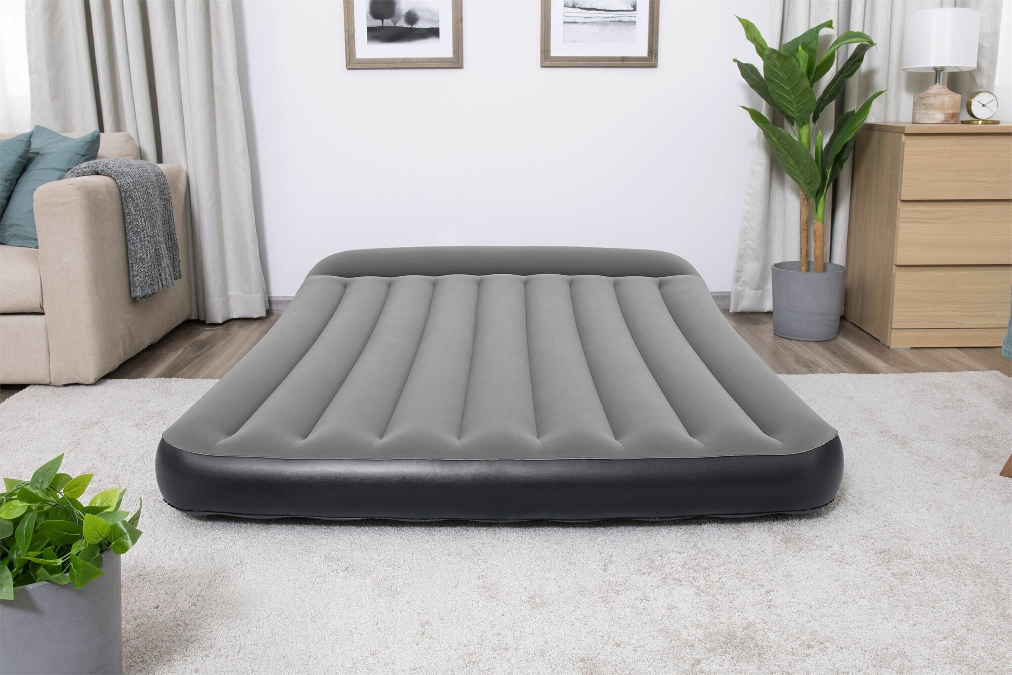 матрас надувной BESTWAY Tritech Airbed Queen 203х152х30см электронасос - фото №14