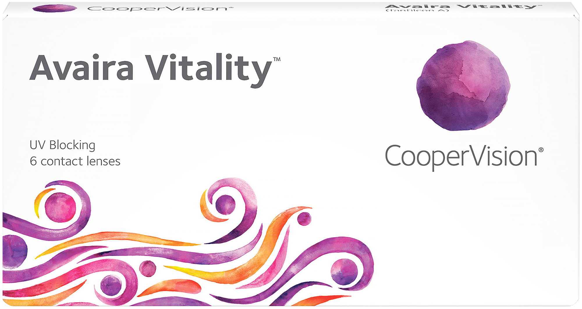 "Контактные линзы CooperVision Avaira Vitality (6 линз) -1.75 R 8.4, двухнедельные, прозрачные"