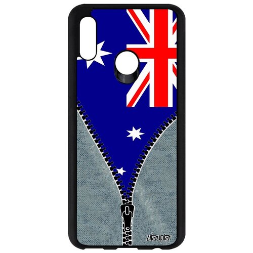 фото Защитный чехол для мобильного // honor 10 lite // "флаг австралии на молнии" путешествие стиль, utaupia, серый