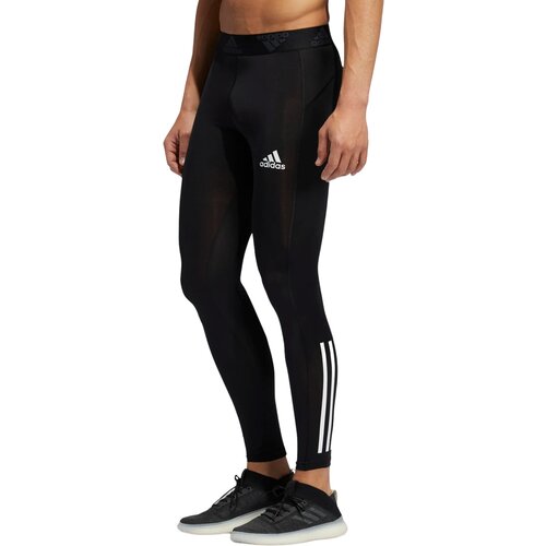 фото Тайтсы для фитнеса adidas techfit 3-stripes, размер 3xl tall, черный