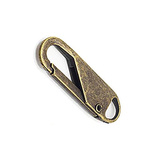 Пуллер (зиппер) металлический для бегунка на молнии / Язычок для бегунка на молнии/ ZIP-5-Coppery