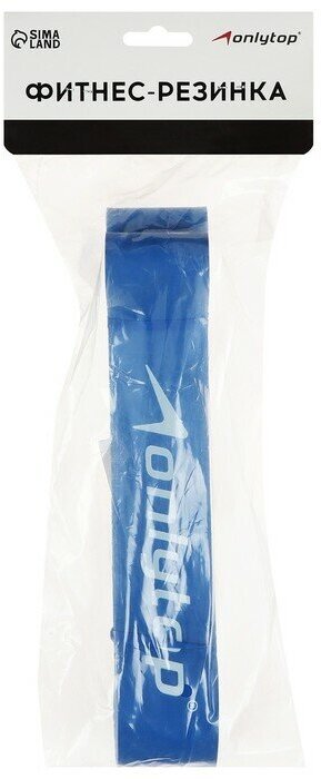 Эспандер ONLITOP, ленточный, многофункциональный, размер 208 х 4,5 х 0,5 см, нагрузка 17-54 кг, цвет синий - фотография № 4