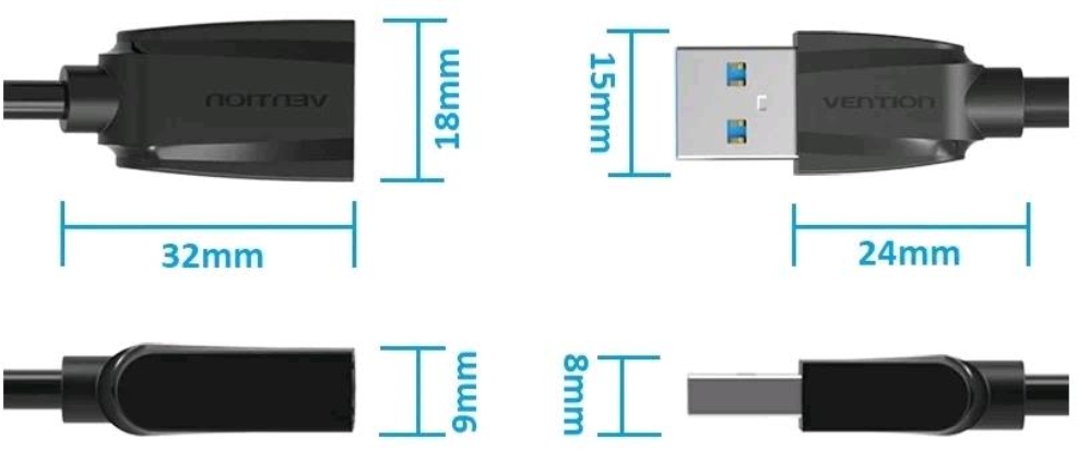Кабель интерфейсный USB 3.0 удлинитель Vention - фото №4