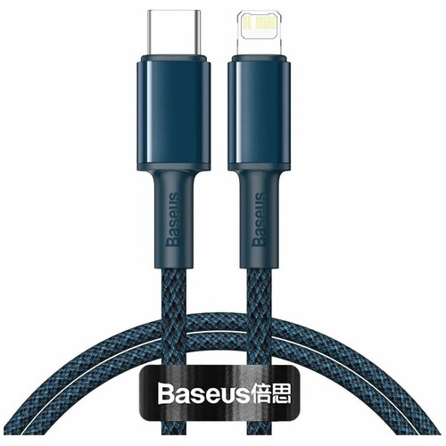 Аксессуар Baseus High Density Braided USB Type-C - Lightning 20W 2m Blue CATLGD-A03 кабель lightning apple usb c to lightning cable 1m mm0a3