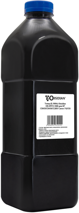 Тонер (Б.1000г) Obsidian OB-HPIT3-1000 для HP CB435/CB436/CE285/ Canon 712/725