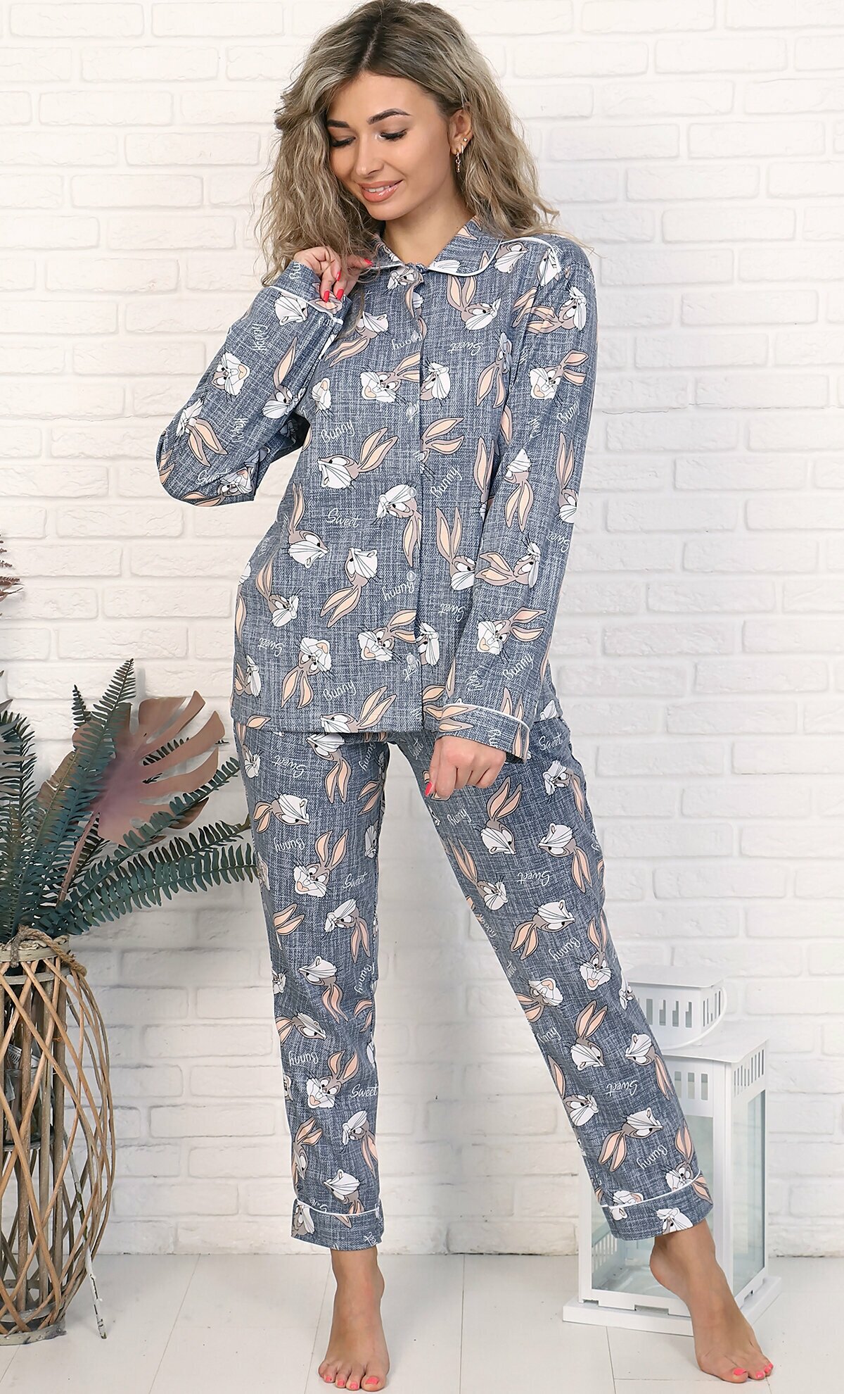 Комплект домашний женский / Пижама "Дарья", размер 50 - фотография № 3