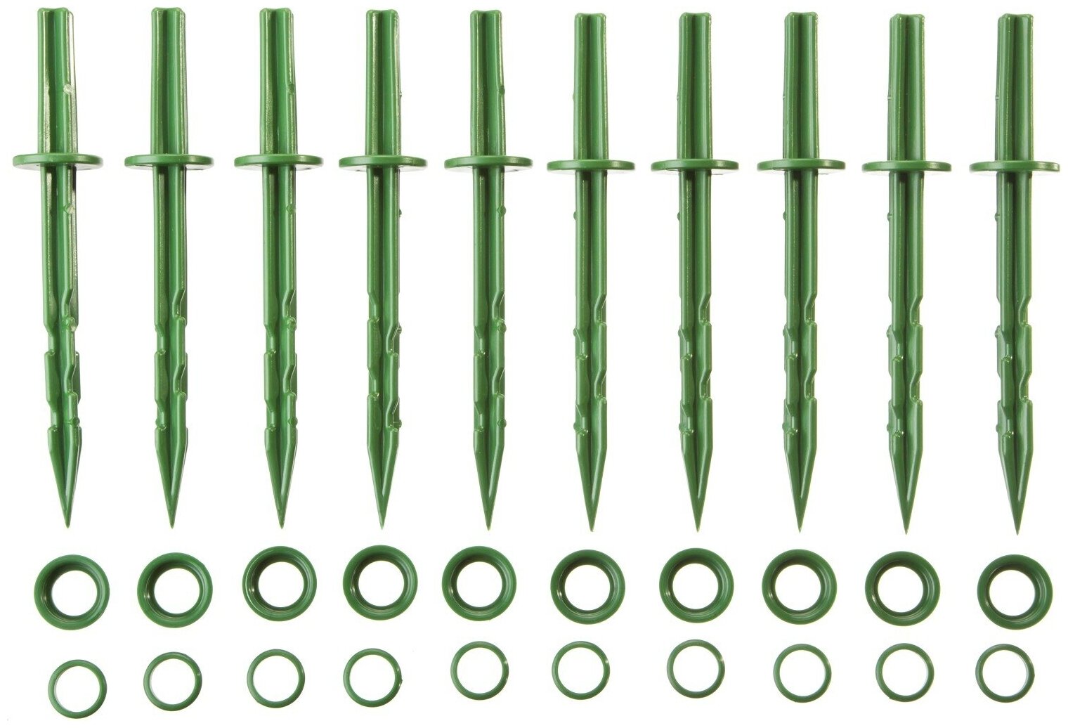 GRINDA 200 мм, зеленые, полипропилен, 10 шт, садовые колышки (422319)