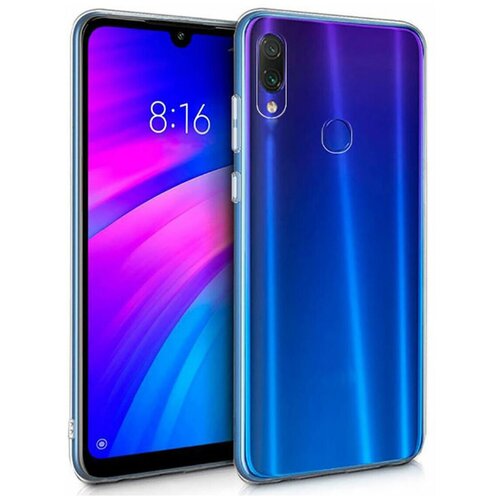 фото Прозрачный силиконовый чехол для телефона xiaomi redmi 7 / прозрачный чехол на ксиоми, сяоми редми 7 / ультратонкий premium силикон с протекцией от прилипания (прозрачный) pastila