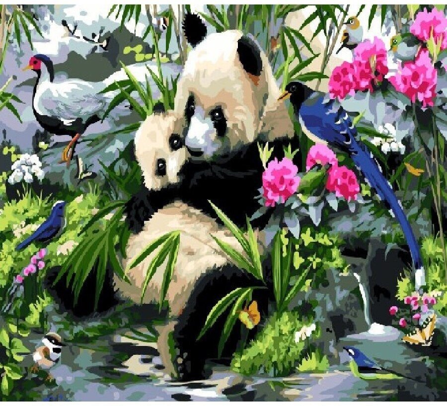 Картина по номерам Милые панды 40х50 см Hobby Home