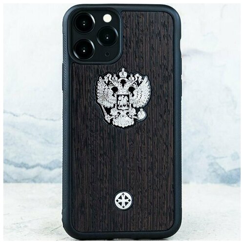 Чехол iPhone 13 Pro Max - Premium Euphoria Герб РФ Wenge