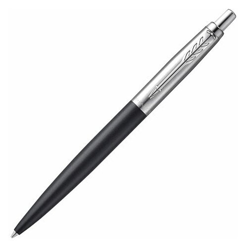 Купить Ручка шариковая PARKER Jotter XL , утолщенный корпус, черный матовый лак, детали из нержавеющей стали, синяя, 2068358, Ручки