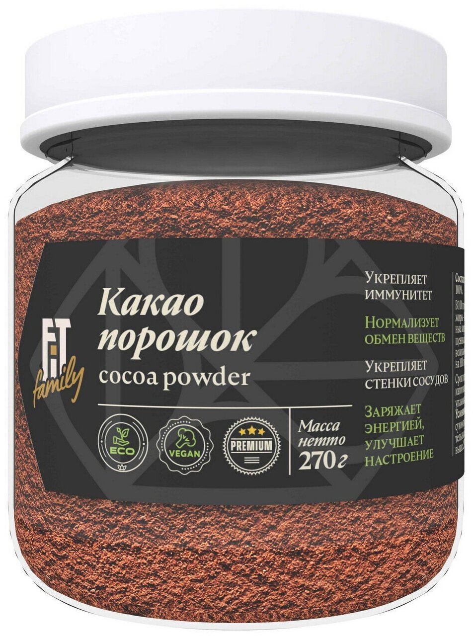 Какао порошок FIT Family, 300 г