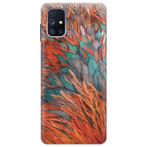Ультратонкий силиконовый чехол-накладка для Samsung Galaxy M51 с принтом Разноцветные перья ультратонкий силиконовый чехол накладка для samsung galaxy m51 с принтом разноцветные листья в каплях
