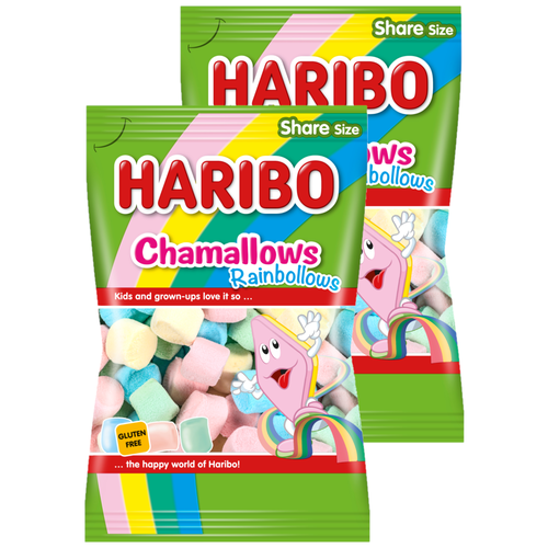 фото Haribo маршмеллоу chamallows rsainbollow/радужные шарики 2шт. х 175гр.