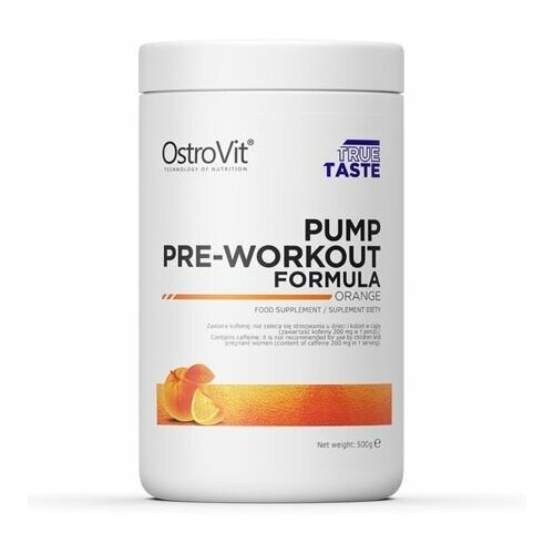 Предтренировочный комплекс ОстроВит Памп Пре-Bоркаут OstroVit PUMP Pre-Workout Formula - 500 г. Апельсин