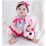 Kaydora Виниловая кукла Реборн (Reborn Dolls) - Девочка в платье с цветными точками (56 см) - изображение
