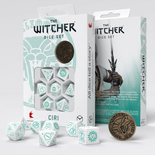 Набор кубиков для настольных ролевых игр Q-Workshop The Witcher Dice Set Ciri – The Law of Surprise, 7 шт.