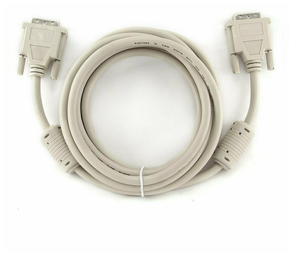 Кабель DVI-D dual link Gembird, 3.0м, 25M/25M, экран, феррит. кольца, пакет [CC-DVI2-10)