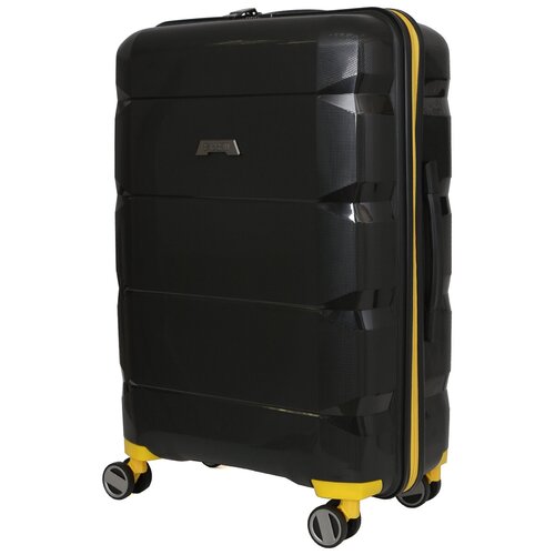 Чемодан FABRETTI, 68 л, размер M, черный чемодан fabretti 68 л размер m серый