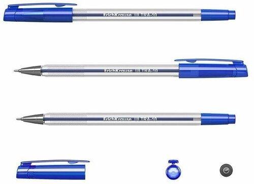 Ручка шариковая неавтоматическая Erich Krause Ultra-10 синяя толщина линии 0.26 мм, 1442238